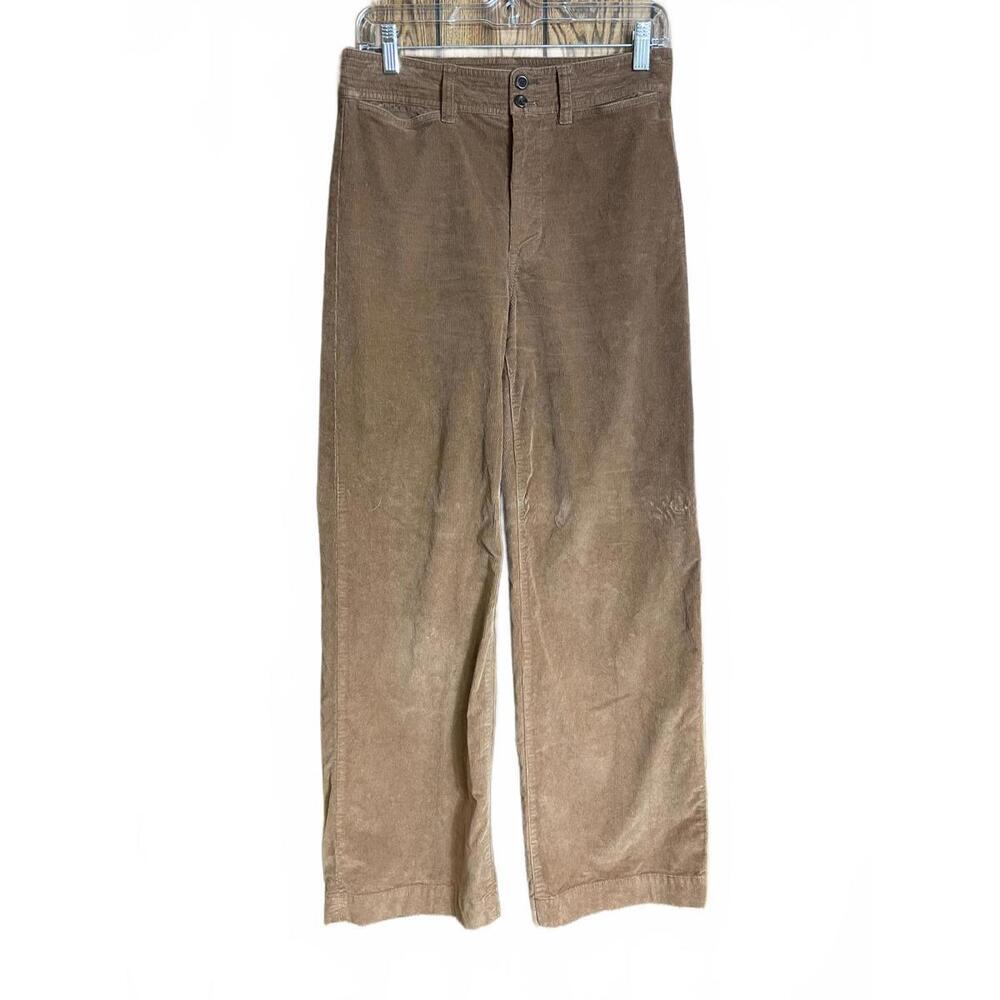 Faherty wide leg organic cotton blend corduroy pants 28